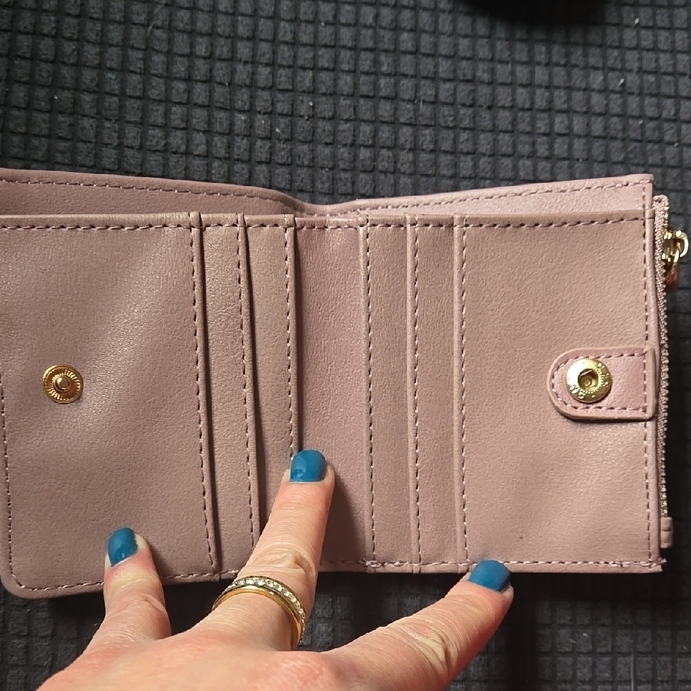 Steve Madden French Wallet, Mauve - Picture 3 of 5